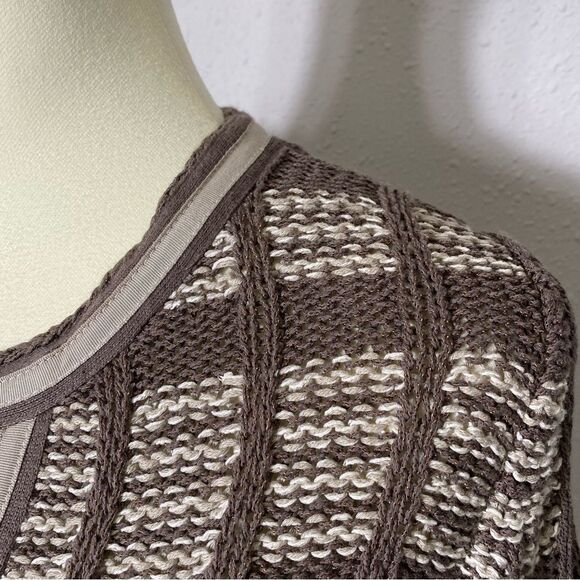 Chico's Chunky Knit Bell Sleeve Hook Front Fringe Cardigan Women's Size XS - Picture 12 of 16